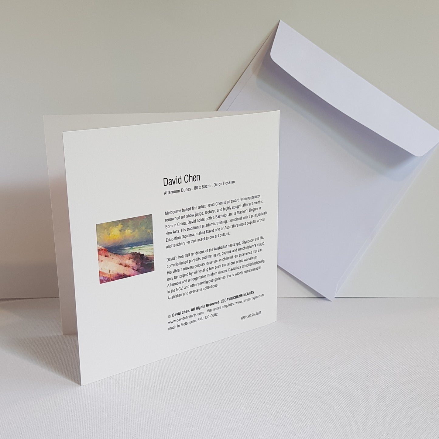Afternoon Dunes Seascape by David Chen Greeting Card