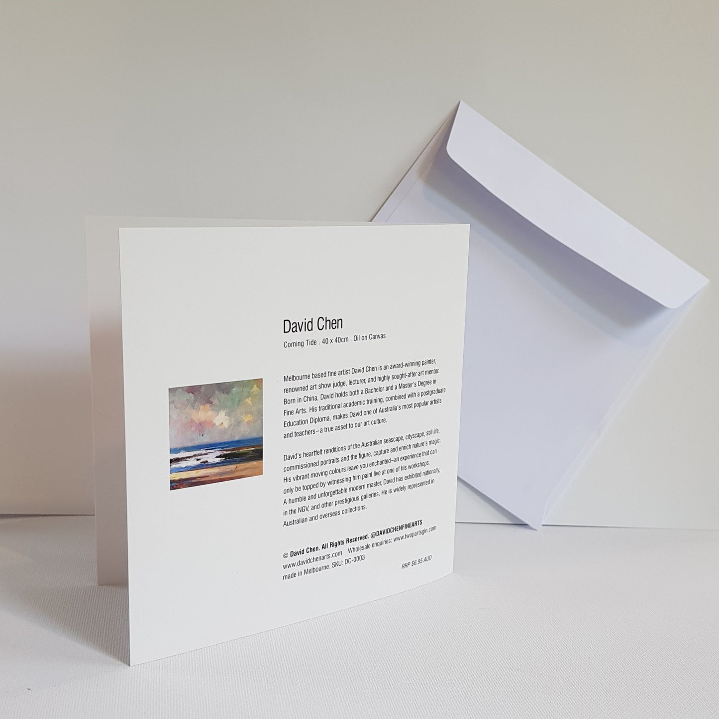 Coming Tide Seascape by David Chen Greeting Card