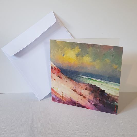 Afternoon Dunes Seascape by David Chen Greeting Card