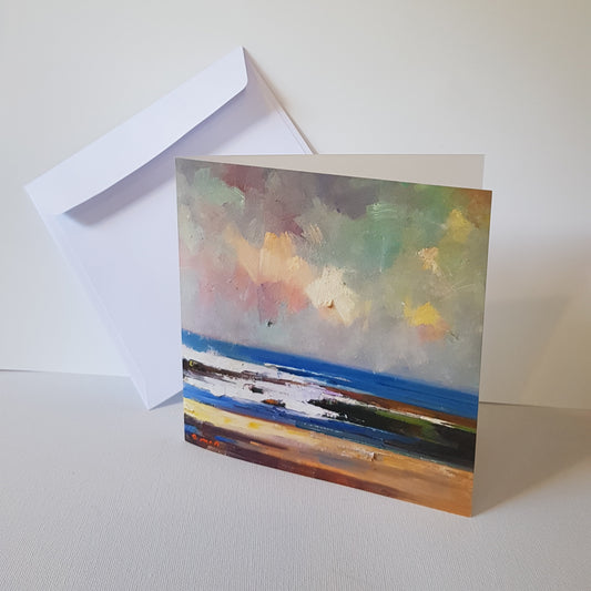 Coming Tide Seascape by David Chen Greeting Card