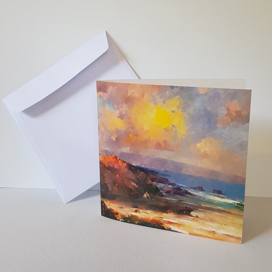 Glory Seascape by David Chen Greeting Card